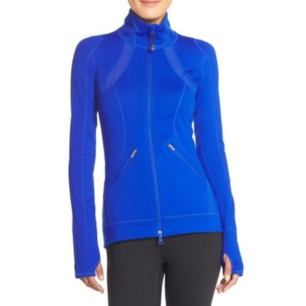 Zella Nordstrom Blue Motivation Zip Up Jacket EUC sz XS